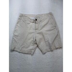 Billy Reid Wynn Shorts Mens 33 Beige 9 Inch Inseam Chino Flat Front Linen Casual